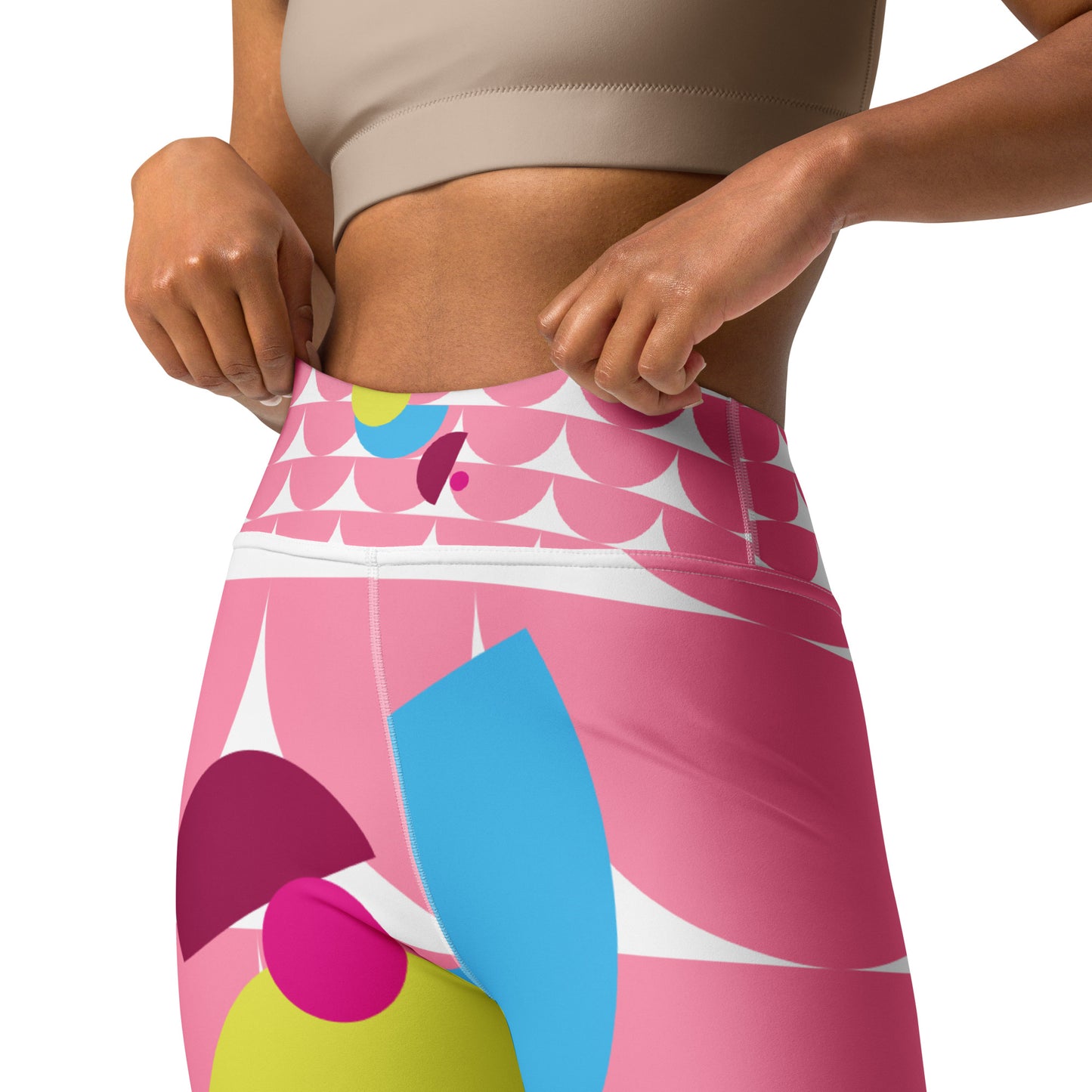 Yoga Leggings with Pocket Mushroom Tickle Me Pink