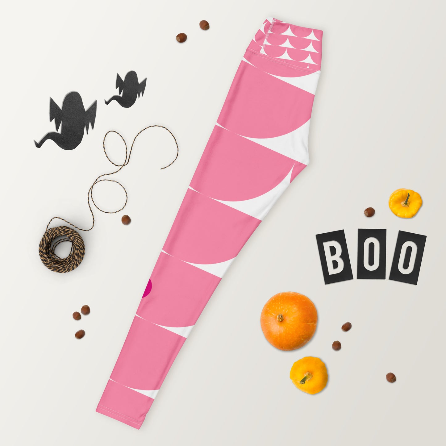 Yoga Leggings with Pocket Mushroom Tickle Me Pink