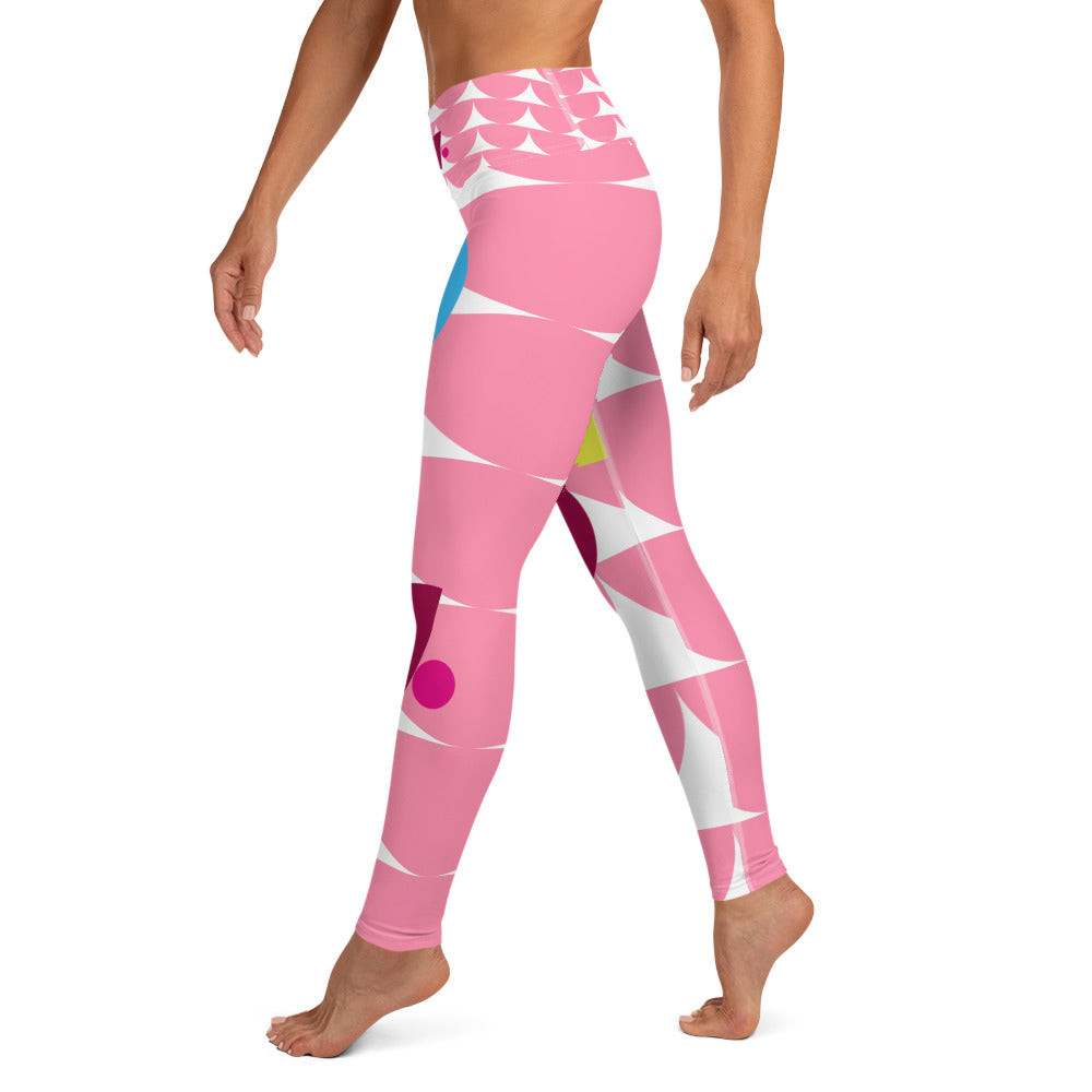 Yoga Leggings with Pocket Mushroom Tickle Me Pink