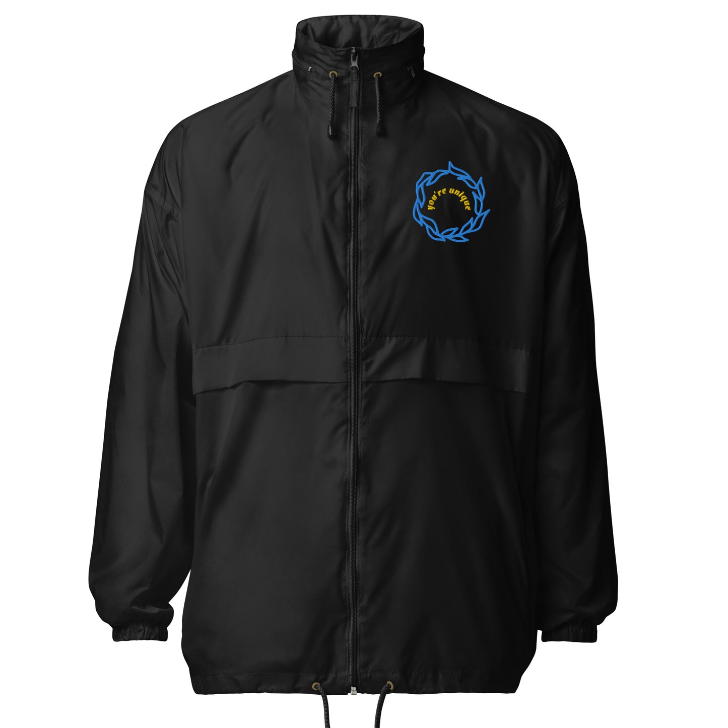 Unisex Windbreaker Embroidery You're Unique for Woman