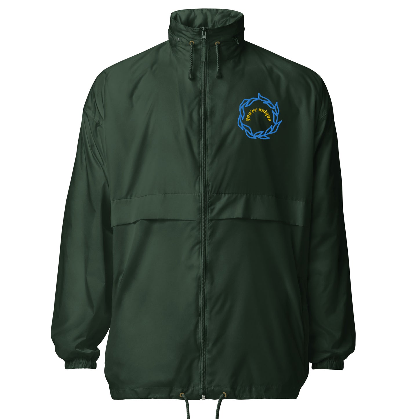 Unisex Windbreaker Embroidery You're Unique for Woman