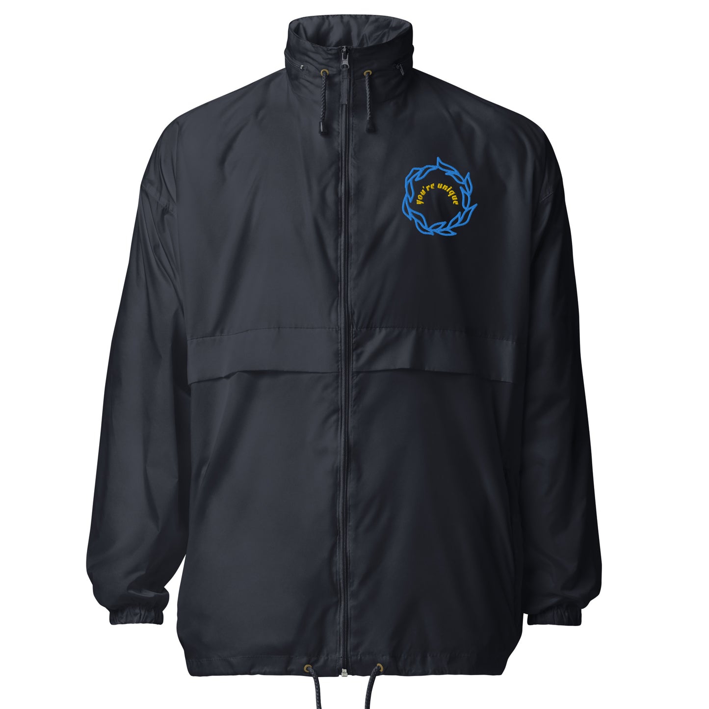 Unisex Windbreaker Embroidery You're Unique for Woman
