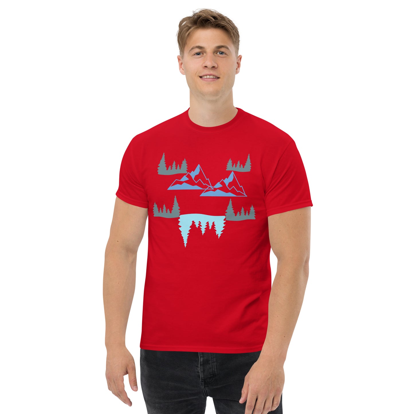 Men's classic tee Mountains and Pinetrees