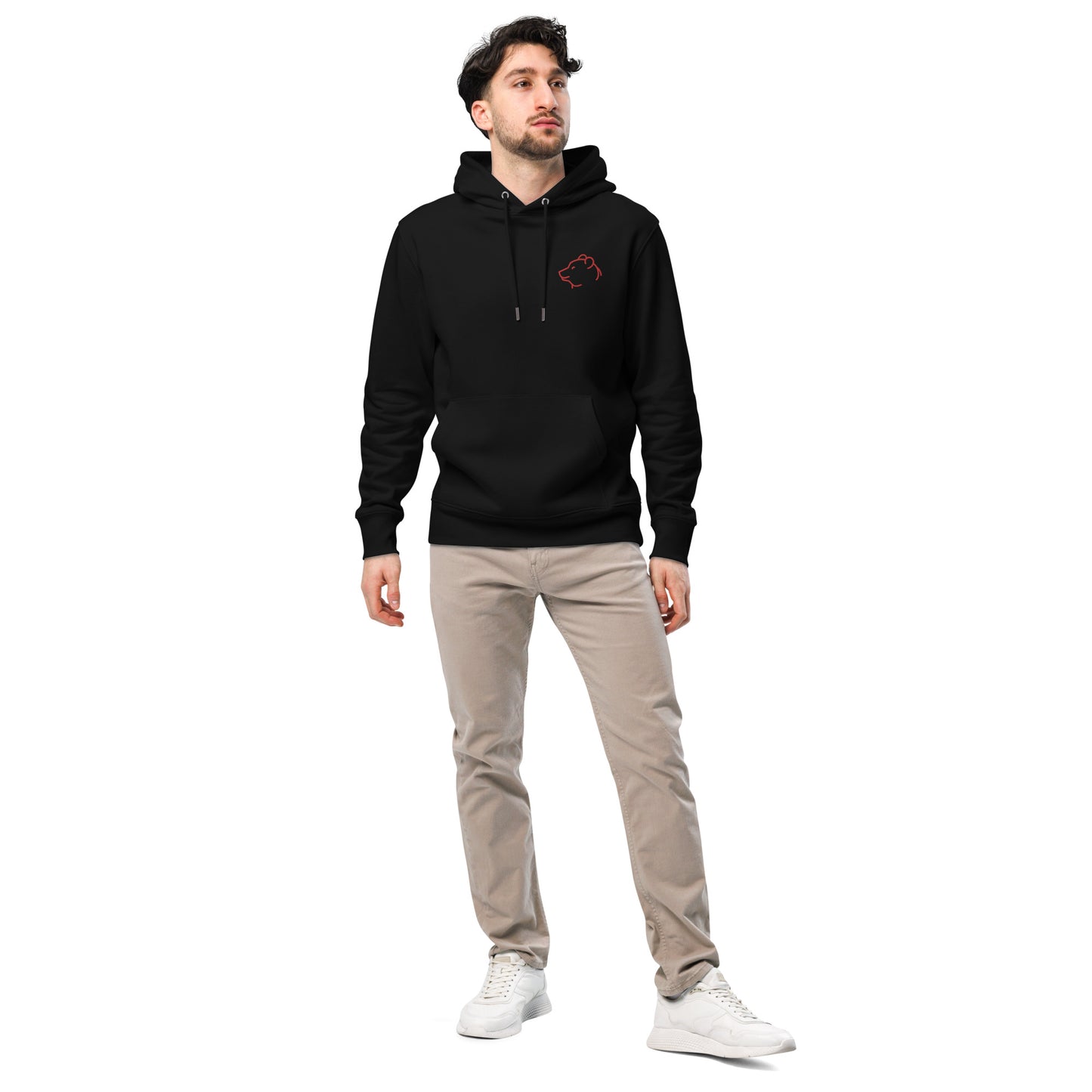 Unisex Essential Eco Hoodie Piggy Embroidery for Man
