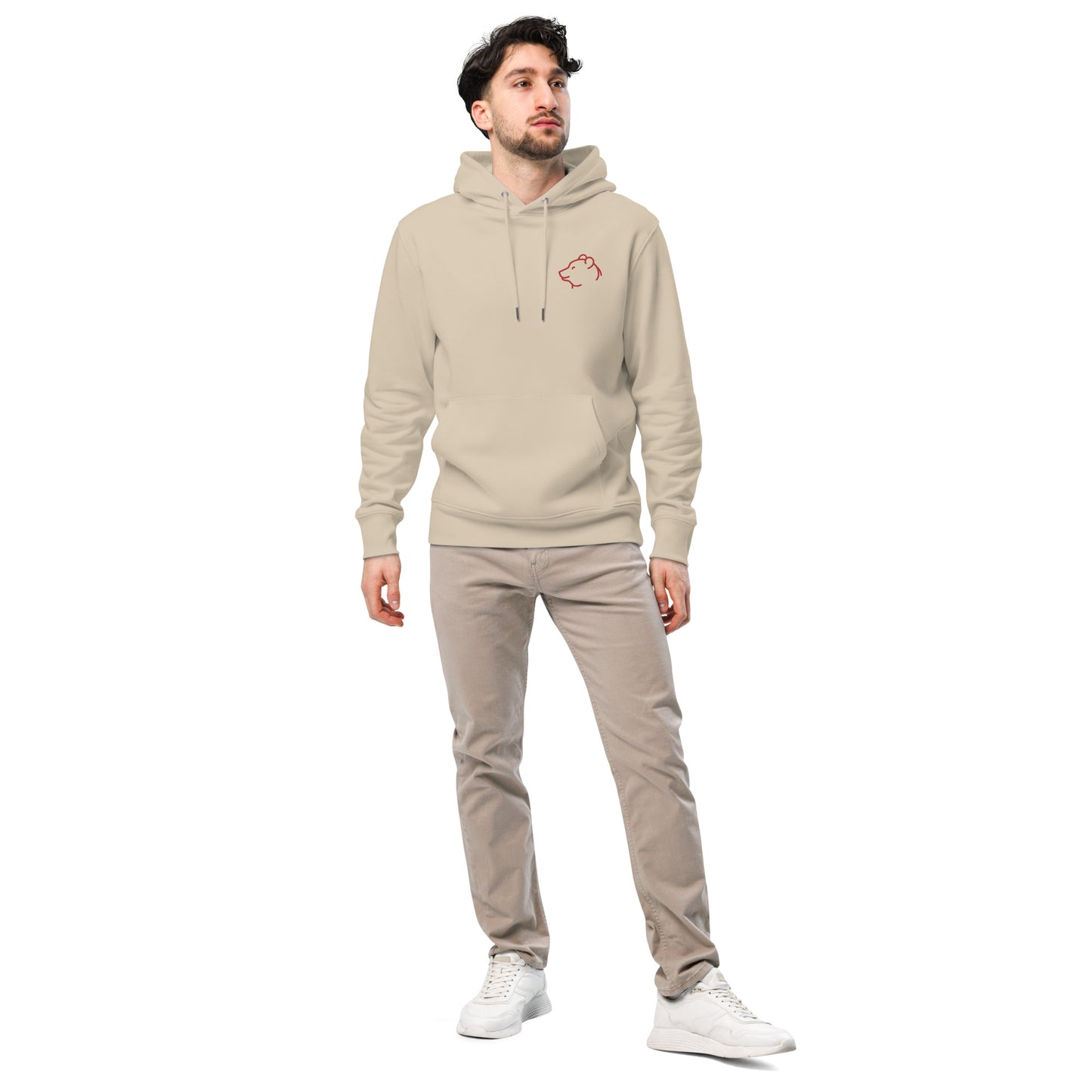 Unisex Essential Eco Hoodie Piggy Embroidery for Man