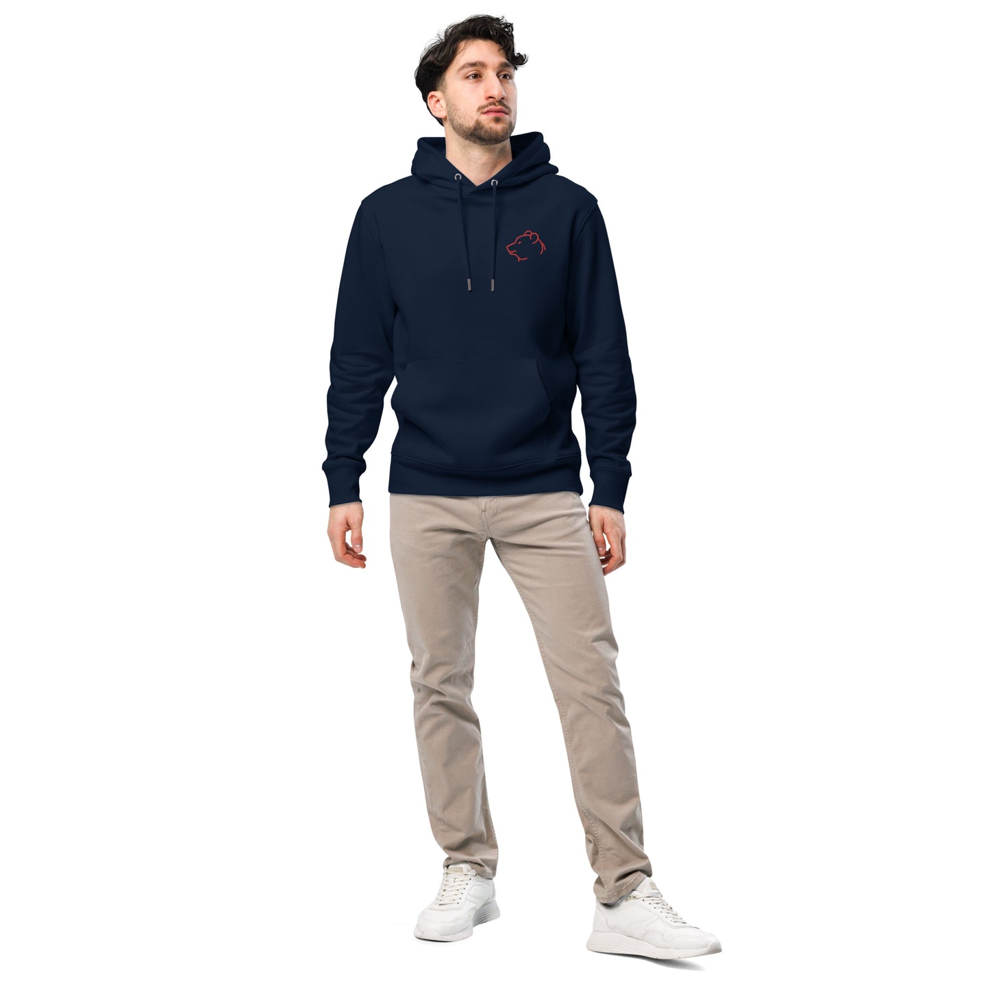 Unisex Essential Eco Hoodie Piggy Embroidery for Man