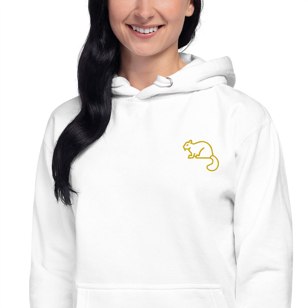 Unisex Hoodie Squirrel Embroidery Women