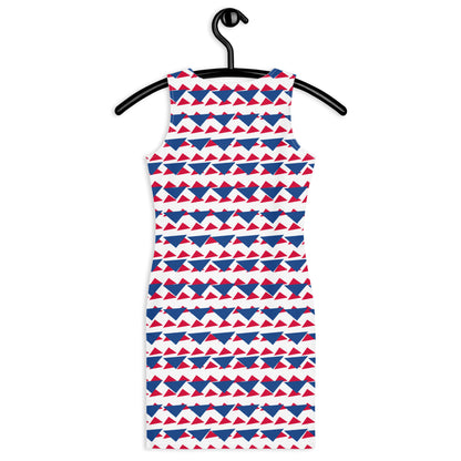 All-Over Print Bodycon Dress Geometric Triangles Style 1