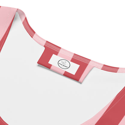 Crop Top Red and Pink Stripes
