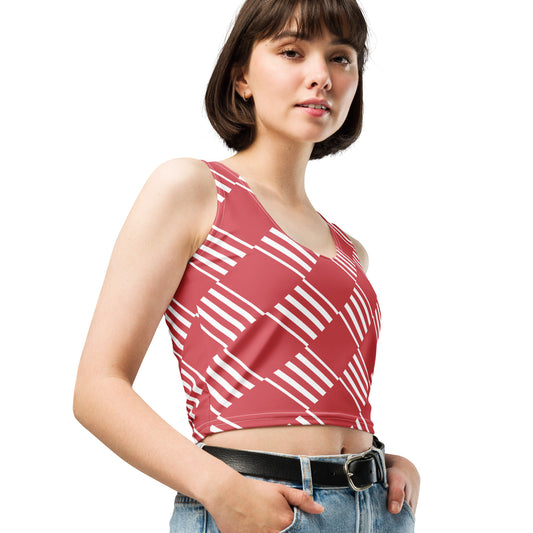 Crop Top Love Pattern Stripes Diamonds Mandy 2