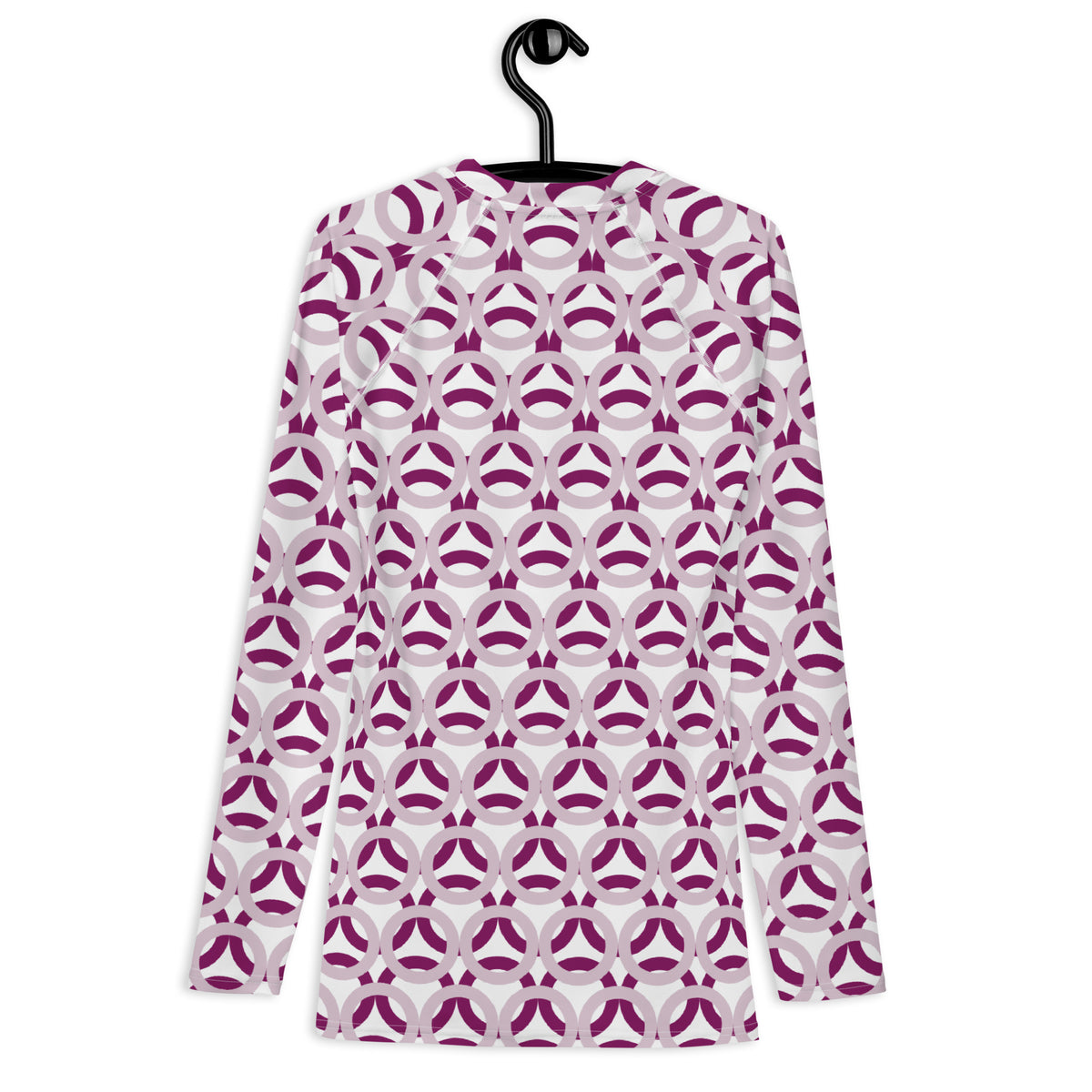 Men's All-Over Print Men's Rash Guard Circle Pale Twilight and Eggplant Violet