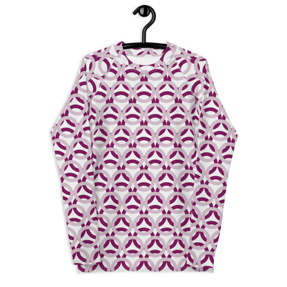 Men's All-Over Print Men's Rash Guard Circle Pale Twilight and Eggplant Violet
