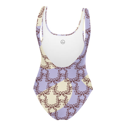 All-Over Print One-Piece Swimsuit Laurel Leaf Crown Melrose