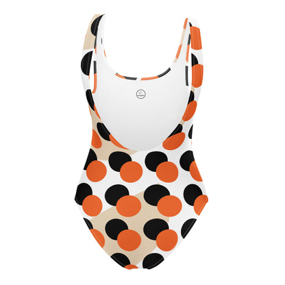 Retro Bauhaus Geometric One-Piece Swimsuit | All-Over Print