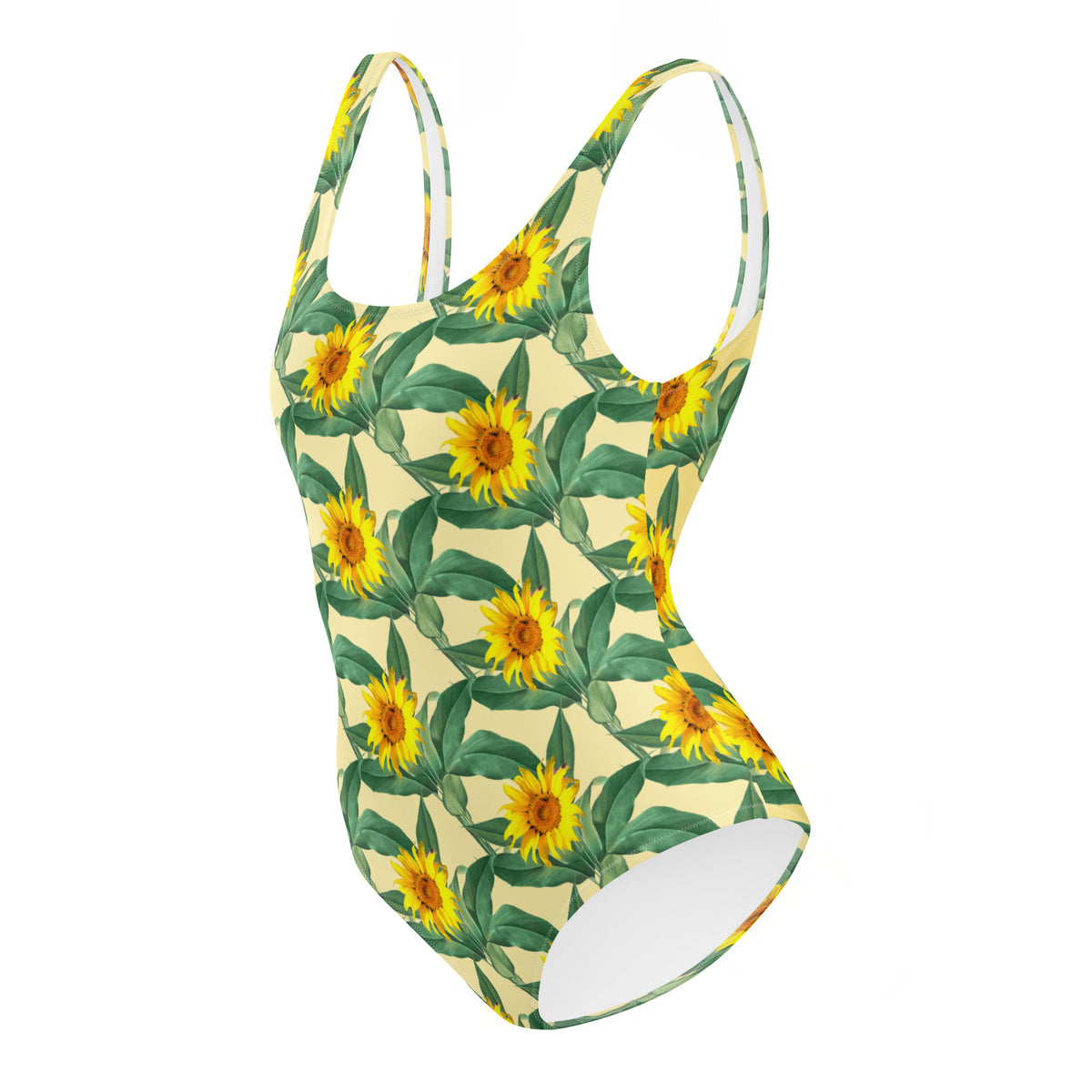 All-Over Print One-Piece Swimsuit Sunflowers