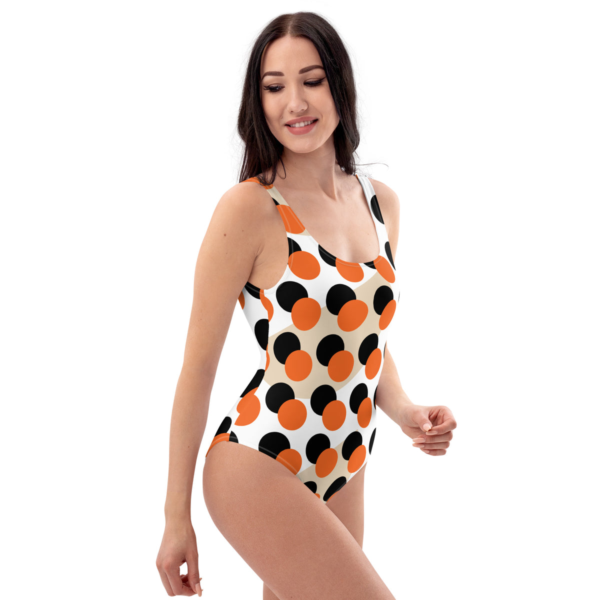 Retro Bauhaus Geometric One-Piece Swimsuit | All-Over Print