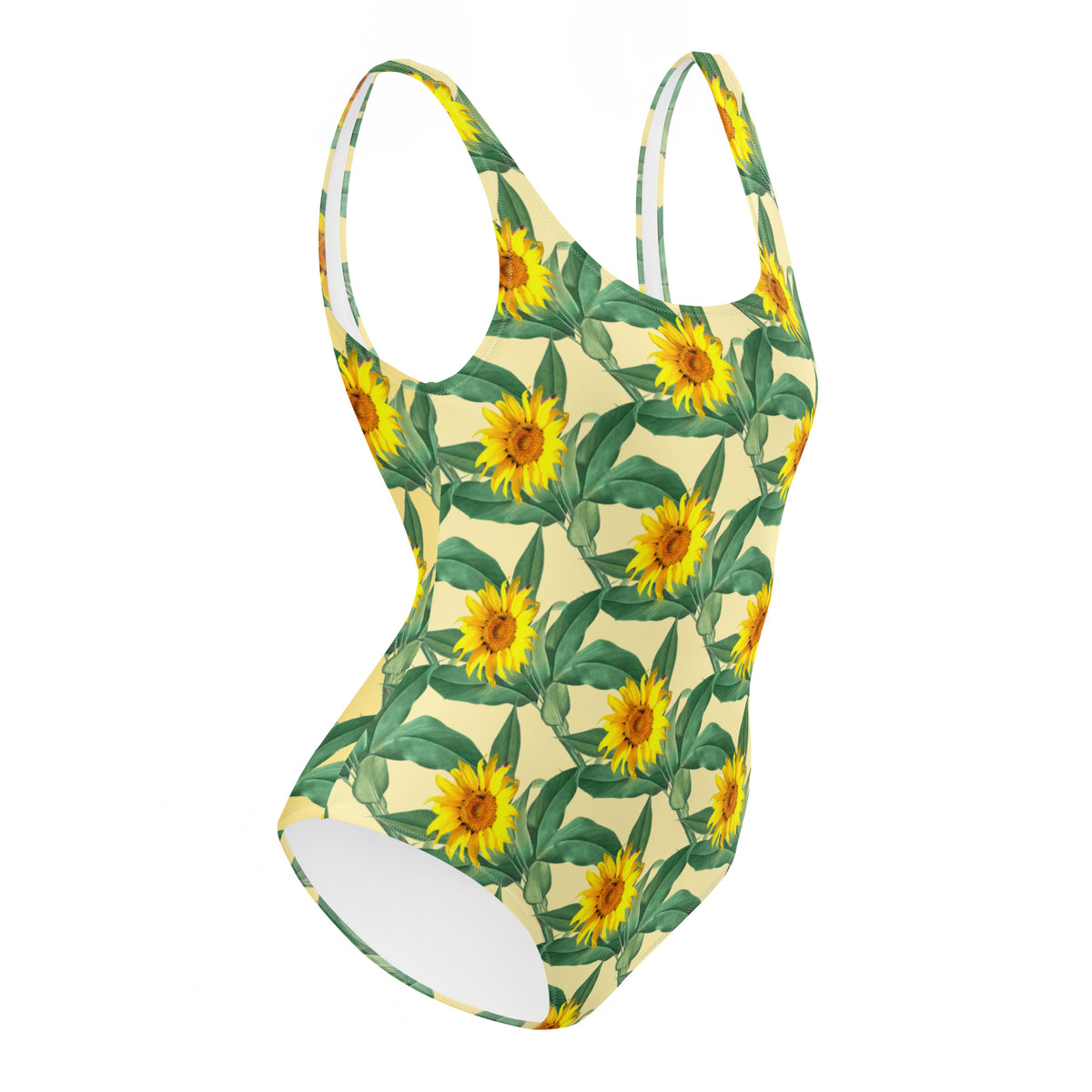 All-Over Print One-Piece Swimsuit Sunflowers