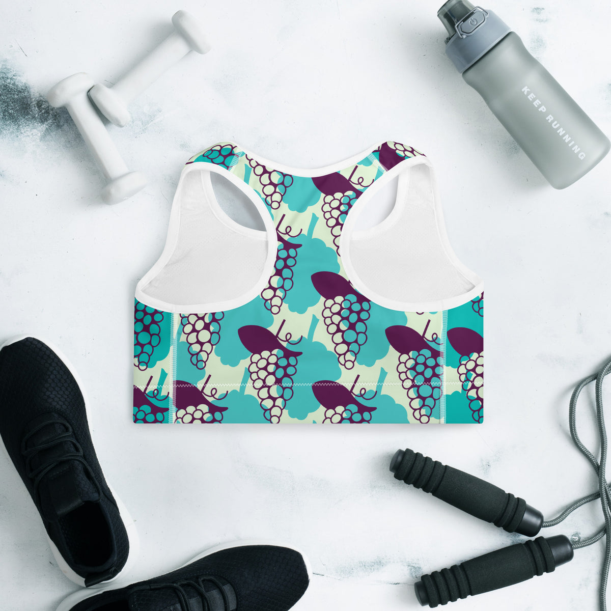 All-Over Print Padded Sports Bra
