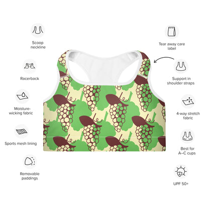All-Over Print Padded Sports Bra