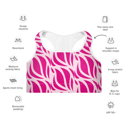 All-Over Print Padded Sports Bra
