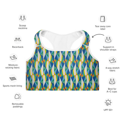 All-Over Print Padded Sports Bra