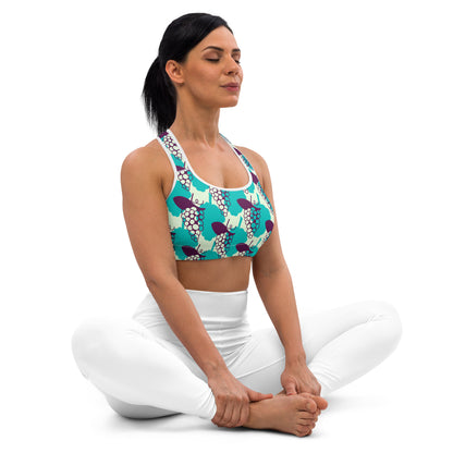 All-Over Print Padded Sports Bra