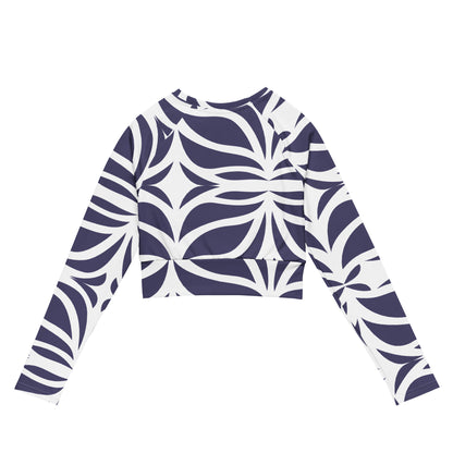 Recycled long-sleeve crop top
