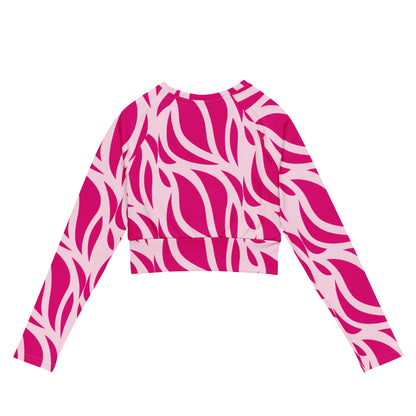 Recycled long-sleeve crop top