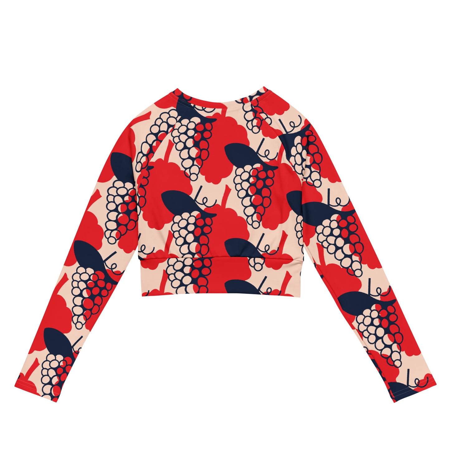Recycled long-sleeve crop top