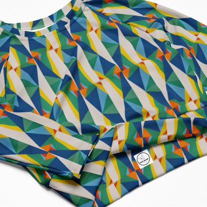 Recycled long-sleeve crop top