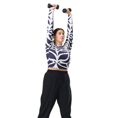 Recycled long-sleeve crop top