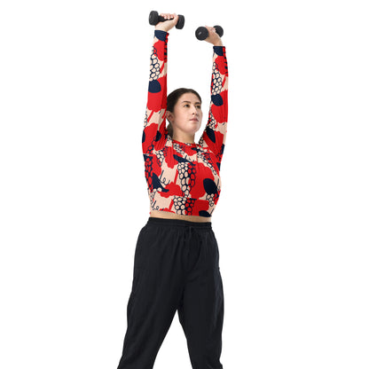 Recycled long-sleeve crop top