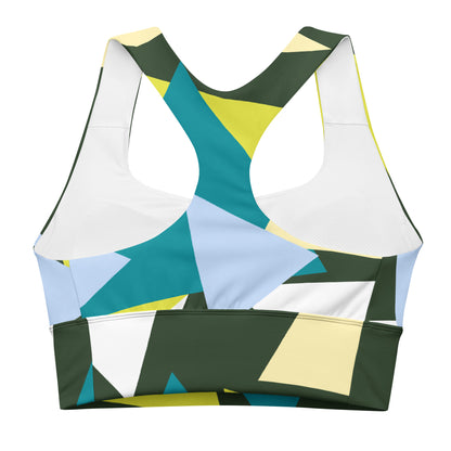 All-Over Print Recycled Longline Sports Bra