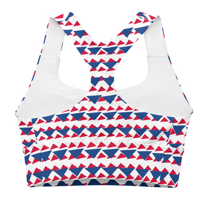 All-Over Print Recycled Longline Sports Bra