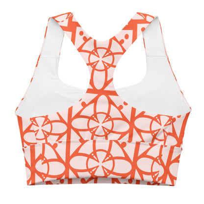 All-Over Print Recycled Longline Sports Bra