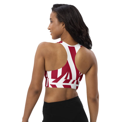 All-Over Print Recycled Longline Sports Bra
