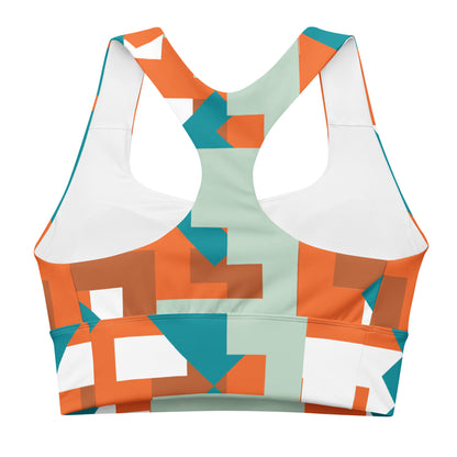 All-Over Print Recycled Longline Sports Bra