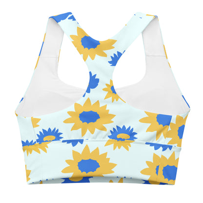 All-Over Print Recycled Longline Sports Bra
