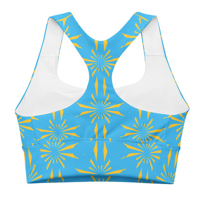 All-Over Print Recycled Longline Sports Bra