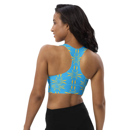 All-Over Print Recycled Longline Sports Bra