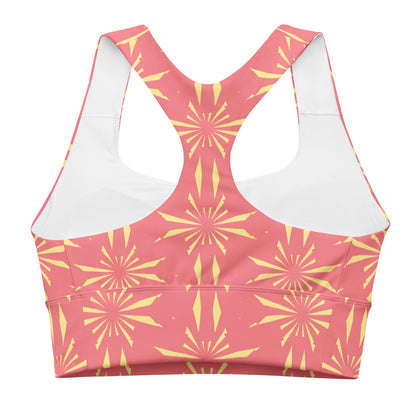All-Over Print Recycled Longline Sports Bra
