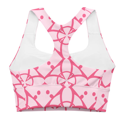 All-Over Print Recycled Longline Sports Bra