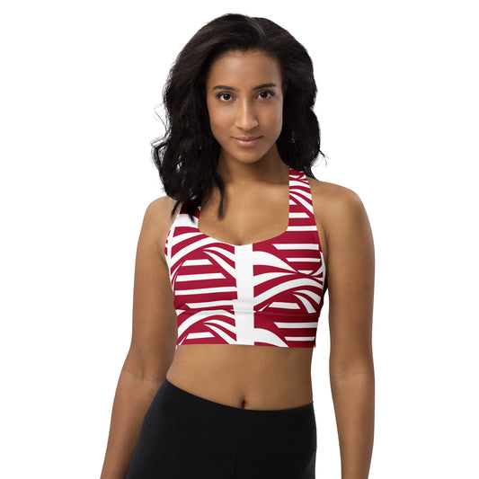 All-Over Print Recycled Longline Sports Bra