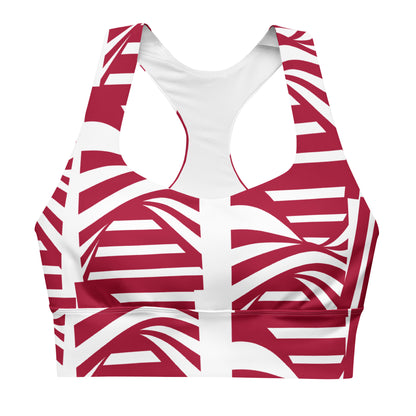 All-Over Print Recycled Longline Sports Bra