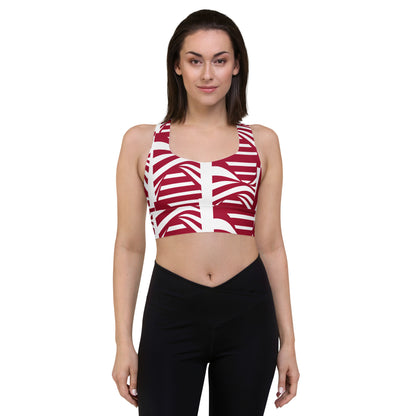 All-Over Print Recycled Longline Sports Bra