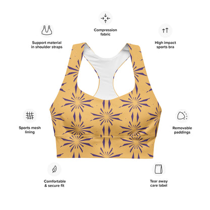 All-Over Print Recycled Longline Sports Bra