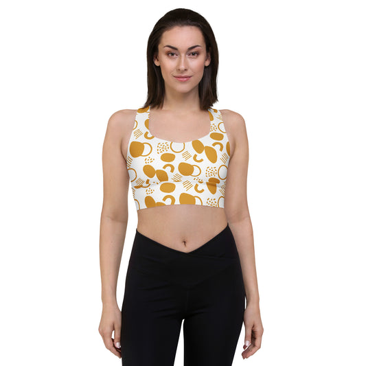 All-Over Print Recycled Longline Sports Bra