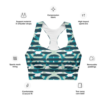 All-Over Print Recycled Longline Sports Bra