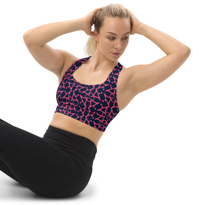 All-Over Print Recycled Longline Sports Bra