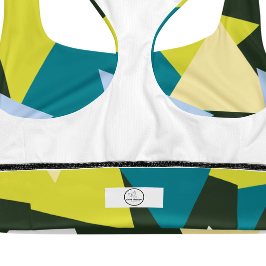 All-Over Print Recycled Longline Sports Bra